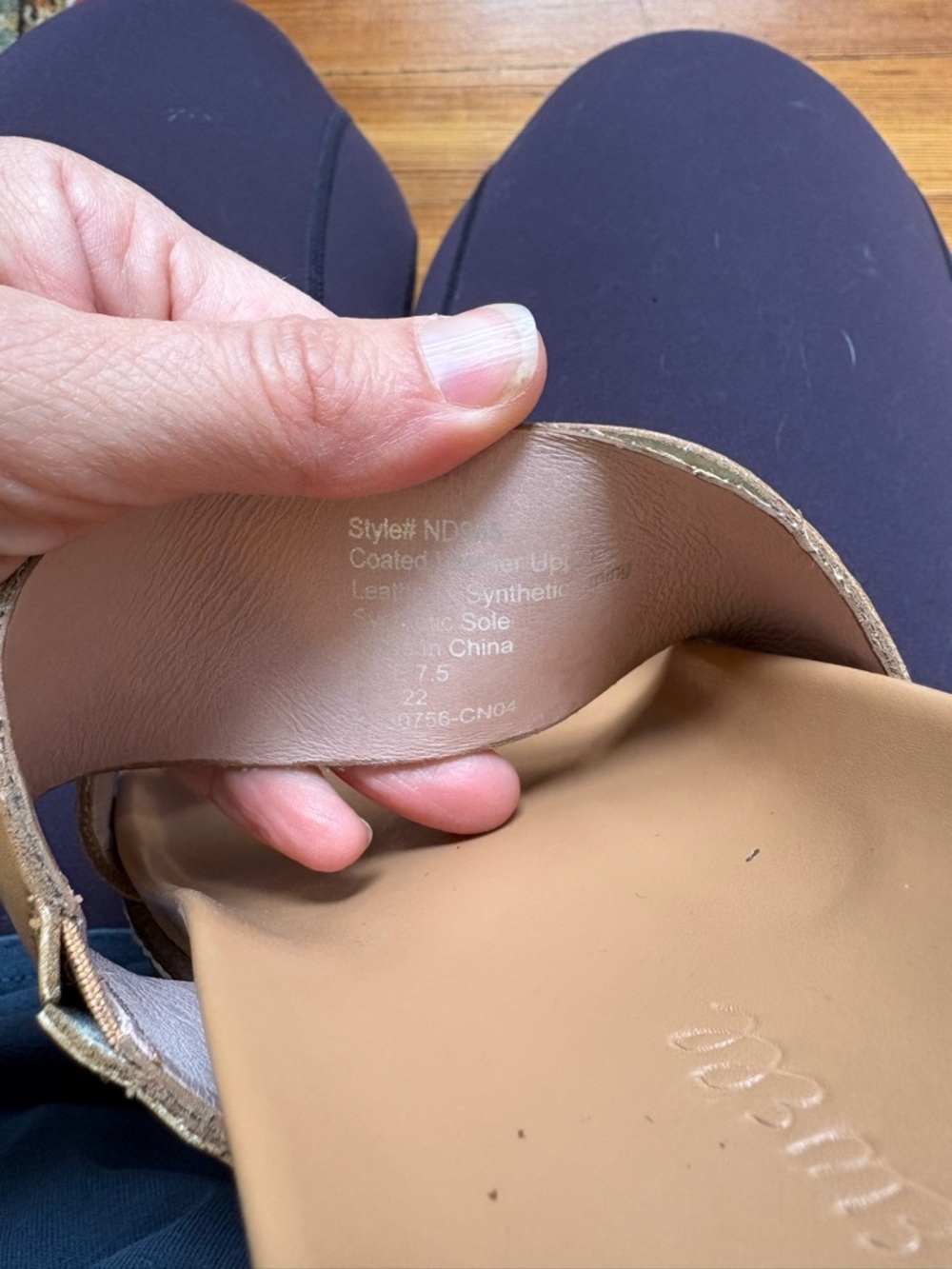 NEW Madewell | Double-Strap Slide Sandal in Tan-Cognac Leather | 7.5 - Picture 5 of 9
